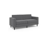 IDMarket Canapé 3 places CALLIE en tissu gris anthracite