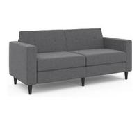 IDMarket Canapé 3 places CALLIE en tissu gris anthracite