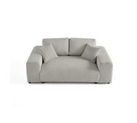 Canape droit LISA DESIGN 2 places en polyester gris 178 x 178 x 79 cm Gris clair G