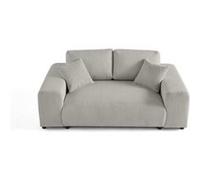 Canape droit LISA DESIGN 2 places en polyester gris 178 x 178 x 79 cm Gris clair G