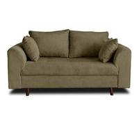 Lisa Design - Canapé Rune en Velours Côtelé - Sofa Vert 2 Places - Salon