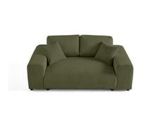 Lisa Design - Canapé Garance en Velours Côtelé - Sofa Vert 2 Places - Salon