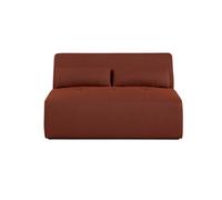 Canape droit LISA DESIGN 2 places en tissu rouge 132 x 132 x 72 cm Terracotta G