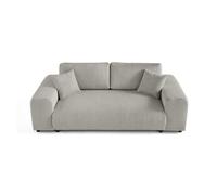 Canape droit LISA DESIGN 3 places en polyester gris 213 x 213 x 79 cm