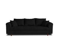 Lisa Design Canapé droit Rune 3 places Polyester 210 x 210 x 81 cm Noir