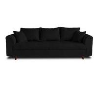 Canape droit LISA DESIGN 3 places en polyester noir 210 x 210 x 81 cm Noir G
