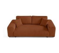Canape droit LISA DESIGN 3 places en polyester rouge 213 x 213 x 79 cm Terracotta G