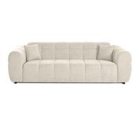 Lisa Design - Ray - canapé Droit 3 Places en Tissu texturé, Beige