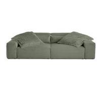 Canape droit LISA DESIGN 3 places en tissu vert 264 x 264 x 68 cm Vert G