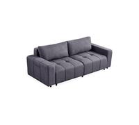 Canape droit menzzo 3 places en lin gris 239 x 239 x 90 cm