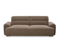 Menzzo Canapé-lit clic-clac Lucille 3 places 223 cm tissu bouclette taupe dossier rabattable