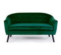 Canape droit menzzo 3 places en velours vert 73 x 157 x 79 cm Vert G