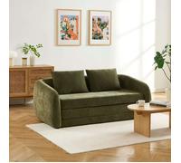 Canapé droit PAZ déplimousse 2 places tissu chenille vert