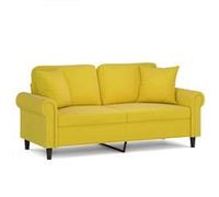 Canape droit vidaxl 2 places en polyester jaune 77 x 172 x 80 cm jaune G