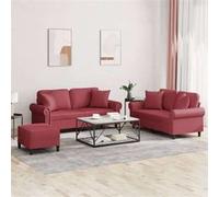 Canape droit vidaxl 2 places en simili-cuir rouge 152 x 152 x 80 cm rouge G