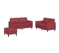 Canape droit vidaxl 2 places en simili-cuir rouge 77 x 140 x 80 cm rouge G