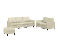 Canape droit vidaxl 3 places en simili-cuir beige 77 x 140 x 80 cm beige G