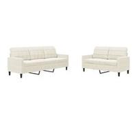 Canape droit vidaxl 3 places en velours beige 77 x 137 x 80 cm beige G