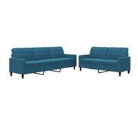 Ensemble de Canapés et Coussins et Traversins Mobilier 3 pcs Velours vidaXL