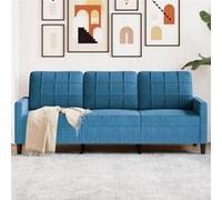 vidaXL Canapé 3 places 180 cm en velours Bleu