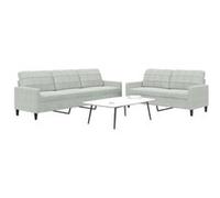 Ensemble de Canapés et Coussins et Traversins Mobilier 3 pcs Velours vidaXL