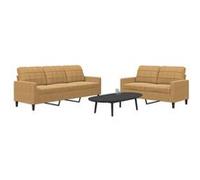 Ensemble de Canapés et Coussins et Traversins Mobilier 3 pcs Velours vidaXL