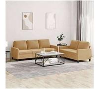 Ensemble de Canapés avec Coussins Sièges Salon Maison 2 pcs Bleu Velours vidaXL