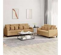 Canape droit vidaxl 3 places en velours marron 77 x 138 x 80 cm marron G
