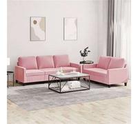 Canape droit vidaxl 3 places en velours rose 77 x 138 x 80 cm Rose G