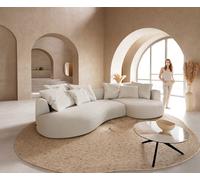 Canapé Edina 330x170 cm Bouclé Crème-Blanc