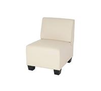 Canapé-élément Lyon, élément central, modulable, simili-cuir crème