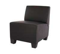 Canapé-élément Lyon, élément central, modulable, simili-cuir ~ noir