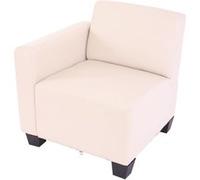 Canapé-Élément Lyon, Élément Latéral Gauche, Modulaire, Simili-Cuir, Crème Multicolore