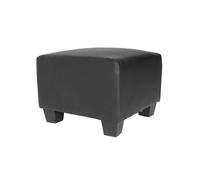 Canapé-élément pouf repose-pied Lyon, modulaire, simili-cuir, noir