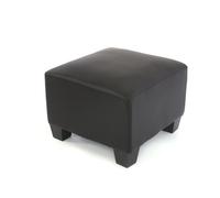 Canapé-élément pouf repose-pied Lyon, modulaire, simili-cuir noir