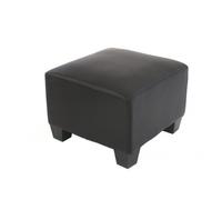 Canapé-élément pouf repose-pied Lyon, modulaire, simili-cuir, noir