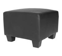 Canapé-élément pouf repose-pied Lyon, modulaire, simili-cuir, noir Noir G