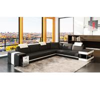 Canapé en cuir Canapé Coussin Coin Assise Ensemble d'angle Séjour Paysage
