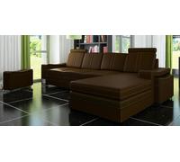 CANAPE EN CUIR CANAPE D'ECOUTE NOUVEAU GARNITURE CANAPE XXL LEDERCOUCH avec USB FRANCO