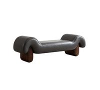 Canapé en cuir dans le salon Banc long bois au pied du lit la chambre Chaussures(XS)