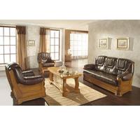 Canapé en cuir Hommes Club Canapé Coussin Siège Canapé Garniture 3+2+1 Set complet