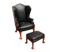 Canapé en cuir pour chambre à coucher, accessoires de modèle miniature, meubles de jeu de rôle, meubles de poupée à la mode