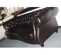 CANAPE EN CUIR XXL DESIGN CHESTERFIELD BIG SOFA ENGLAND 250cm ou 300cm argent cuivre