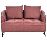 Canapé en Tissu Polyester 2 Places Rembourré Bordeaux Hobro
