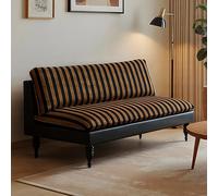 Canapé en tissu rayé, chaise double rétro pour petit salon et bureau à domicile, pour appartement et café