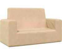 Canapé enfant 2 places Crème Douce Peluche