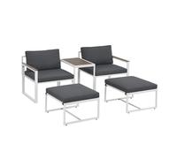 Canapé Ensemble de meubles de jardin Bari Blanc