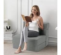 Canapé Et Fauteuil Pliants 4 en 1 - Fauteuil Lit Convertible avec Coussins, comme Canapé Ou Lit d'Appoint, Fauteuil en Lin pour Le Salon,183x71x15 cm