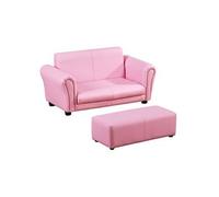 Canapé et pouf design contemporain pour enfants à partir de 3 ans rose