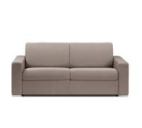 Canapé EXPRESS DREAMER convertible 140cm matelas 16cm tweed luna gris taupe